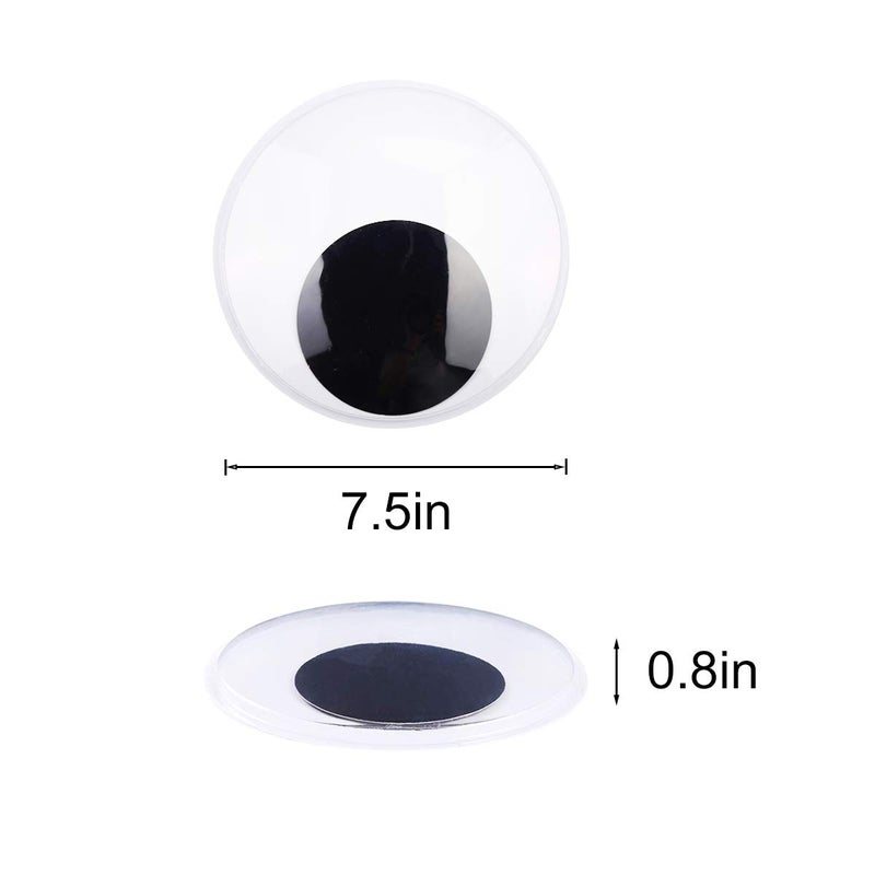 DIYASY 2 Inch 3 Inch 4 Inch Large Googly Wiggle Eyes with Self-Adhesive 8 Pcs for Christmas Decorations - Image 3